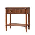 Brown Wood Derek Charging End Table
