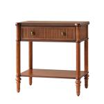 Brown Wood Derek Charging End Table