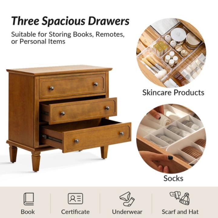 Acorn Wood Jonathan Charging Nightstand