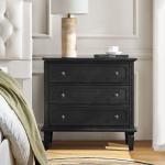 Black Wood Jonathan Charging Nightstand