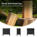 Black Wood Jonathan Charging Nightstand