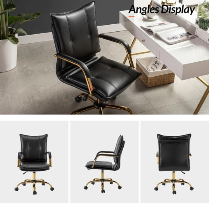 Black Faux Leather Riccardo Office Chair