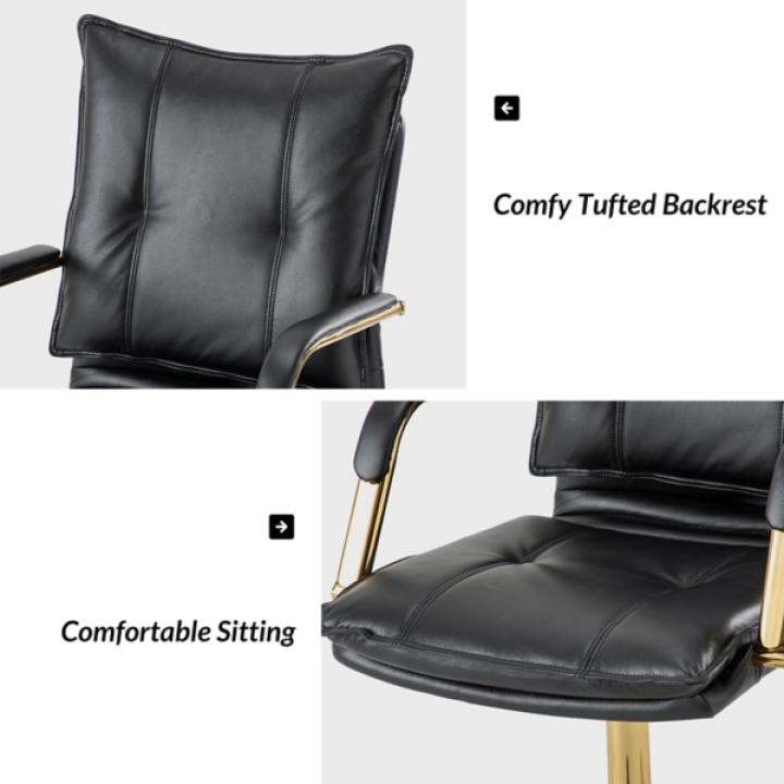 Black Faux Leather Riccardo Office Chair