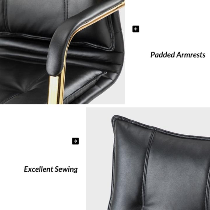 Black Faux Leather Riccardo Office Chair