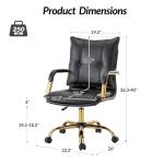 Black Faux Leather Riccardo Office Chair