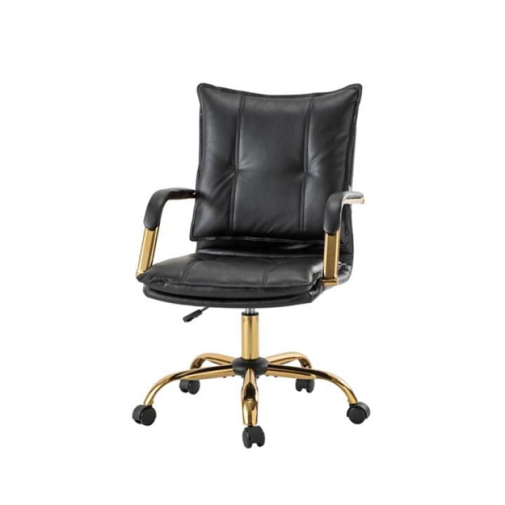 Black Faux Leather Riccardo Office Chair