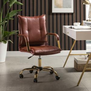 Brown Faux Leather Riccardo Office Chair