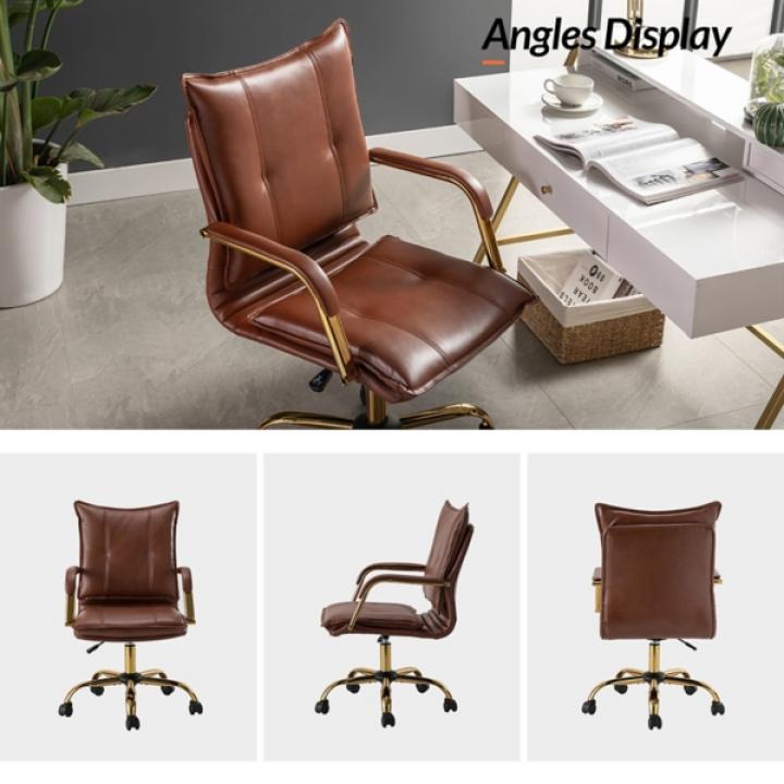 Brown Faux Leather Riccardo Office Chair