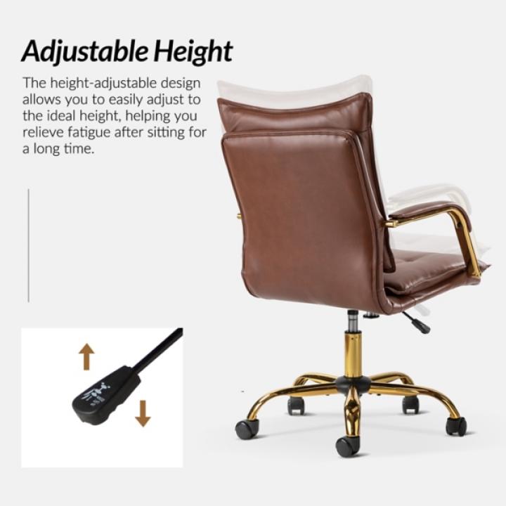 Brown Faux Leather Riccardo Office Chair