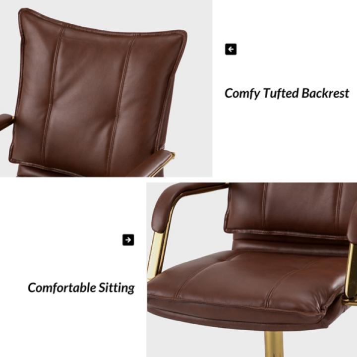 Brown Faux Leather Riccardo Office Chair