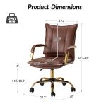 Brown Faux Leather Riccardo Office Chair