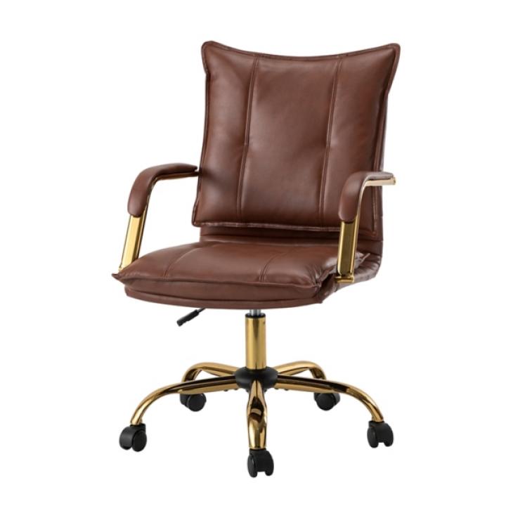 Brown Faux Leather Riccardo Office Chair