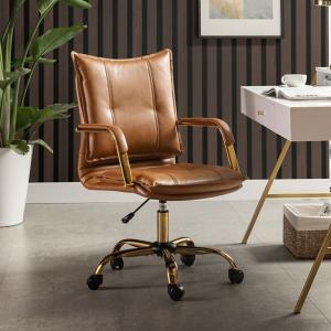 Camel Faux Leather Riccardo Office Chair