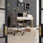 Gray Faux Leather Riccardo Office Chair