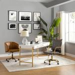 Gray Faux Leather Riccardo Office Chair