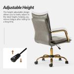 Gray Faux Leather Riccardo Office Chair