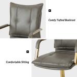 Gray Faux Leather Riccardo Office Chair