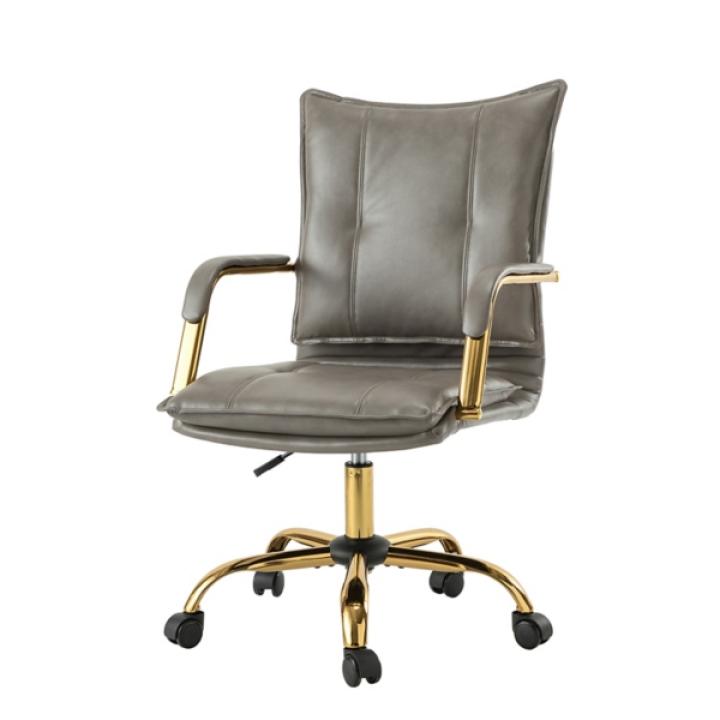 Gray Faux Leather Riccardo Office Chair