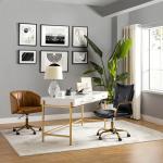 Navy Faux Leather Riccardo Office Chair