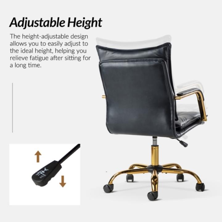 Navy Faux Leather Riccardo Office Chair