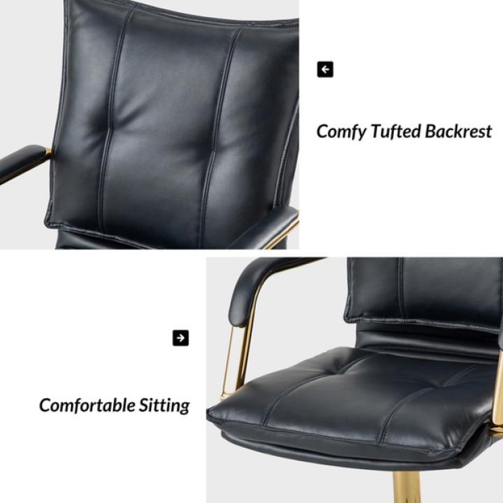 Navy Faux Leather Riccardo Office Chair