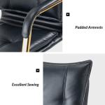 Navy Faux Leather Riccardo Office Chair