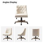 Beige Upholstered Jovita Office Chair
