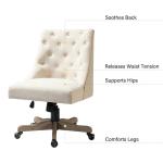 Beige Upholstered Jovita Office Chair