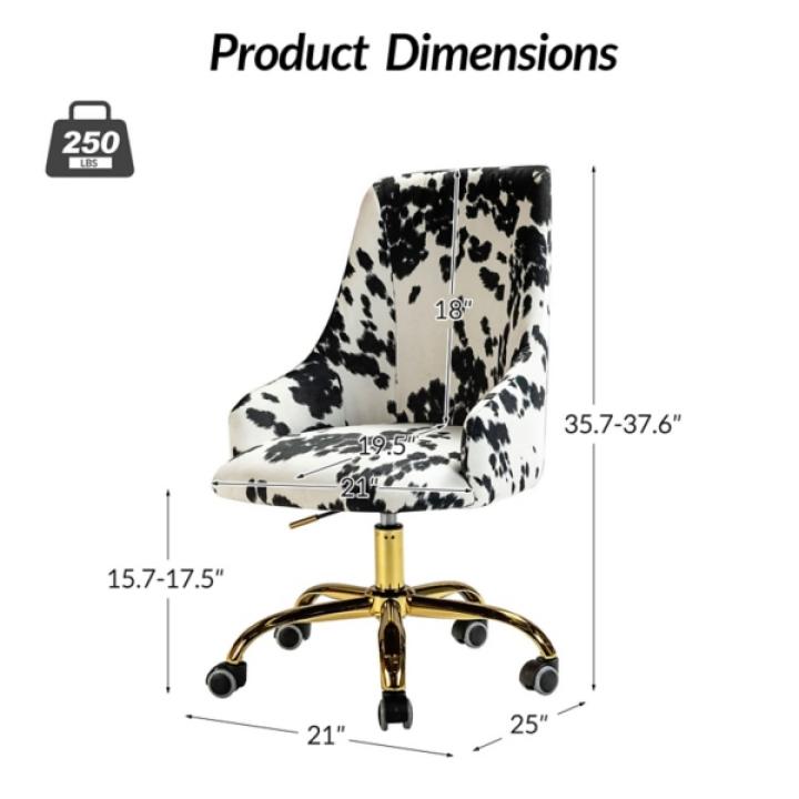 Animal Print Upholstered Arce Office Chair