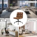 Camel Faux Leather Jane Oversized Office Chair