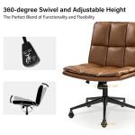 Camel Faux Leather Jane Oversized Office Chair