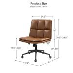 Camel Faux Leather Jane Oversized Office Chair