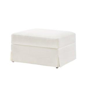 Ivory Upholstered Kimberly Storage Ottoman