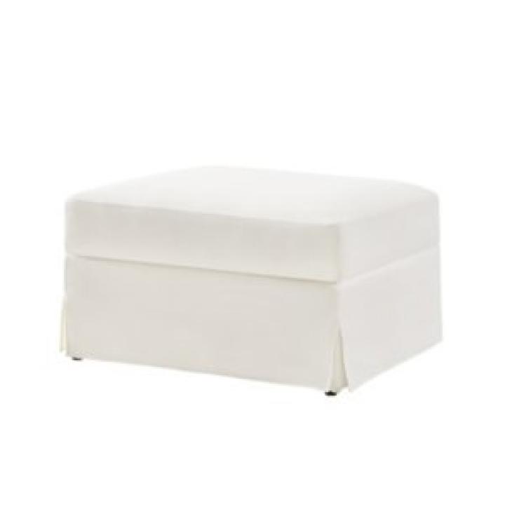Ivory Upholstered Kimberly Storage Ottoman
