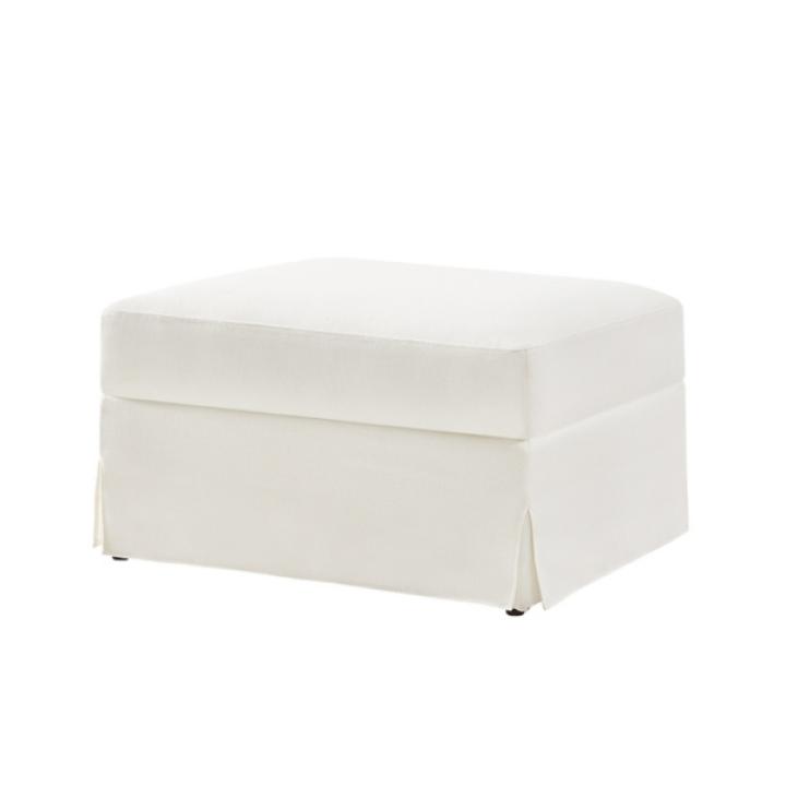 Ivory Upholstered Kimberly Storage Ottoman