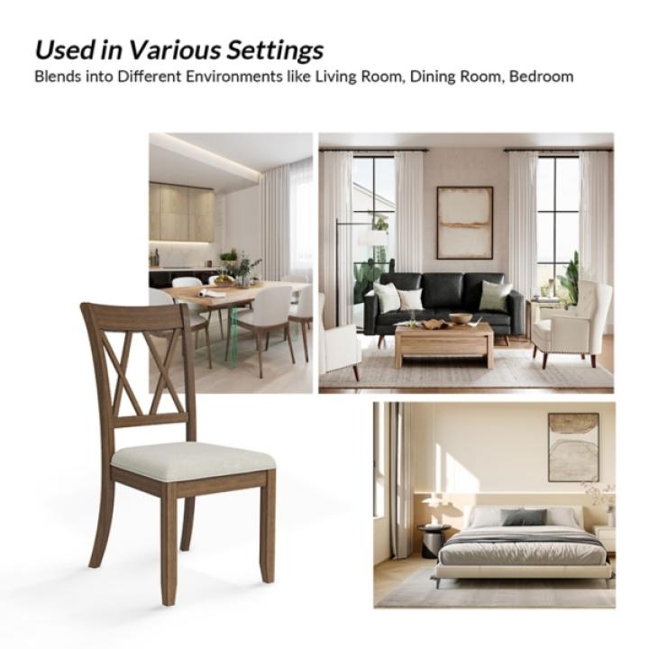 Walnut Brown Geraldo Dining Chairs, Set of 2