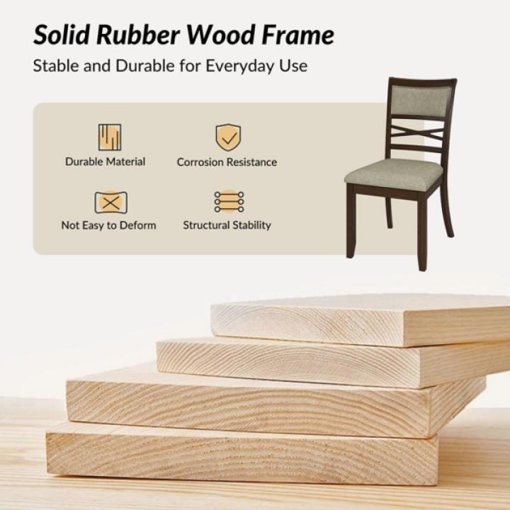 Walnut Brown Transitional Dining Chairs, Set of 2