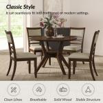 Walnut Brown Transitional Dining Chairs, Set of 2